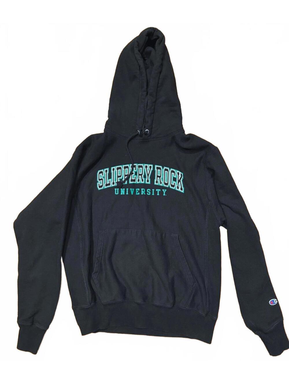 Champion Reverse Weave Slippery Rock University Hoodie - Black, Medium